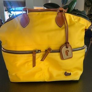 Dooney & Bourke Large Pocket Lemon Nylon Satchel/Tote